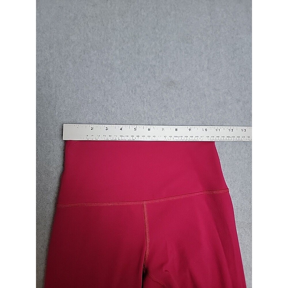 Lululemon Leggings Womens 4 30x21 Cropped Hot Pink Athletic Running Stretch - Picture 8 of 10